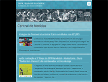 Tablet Screenshot of paranahandebol.com.br
